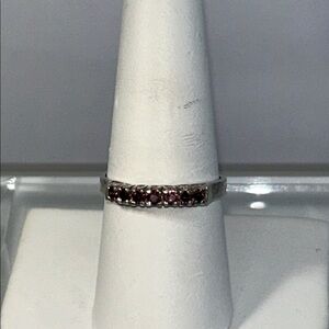 NWOT Chuck Clemency Sterling Silver Genuine Amethyst Line Band Ring